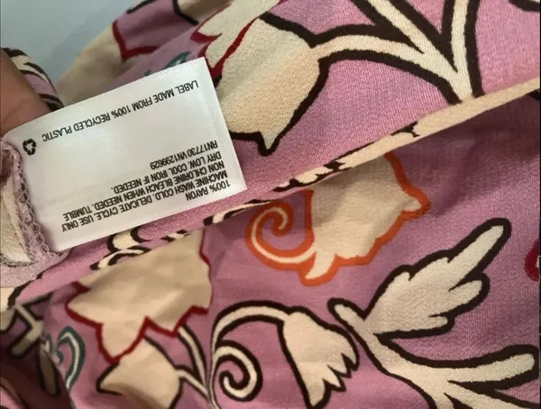 Knox Rose Women’s XL Pink Floral Boho Faux Wrap Front Midi Skirt NEW #1200 - Image 6