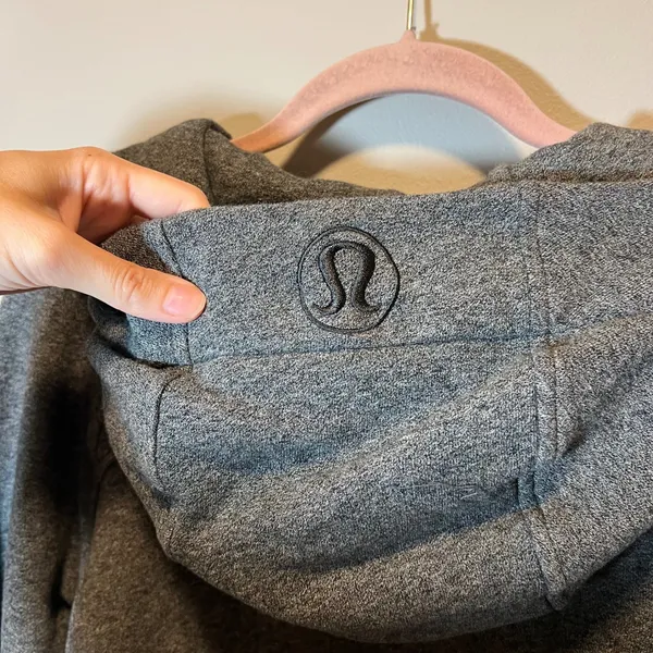 Lululemon Scuba Hoodie Full Zip Heathered Grey Fleece Sweatshirt Women's 8 - Image 9