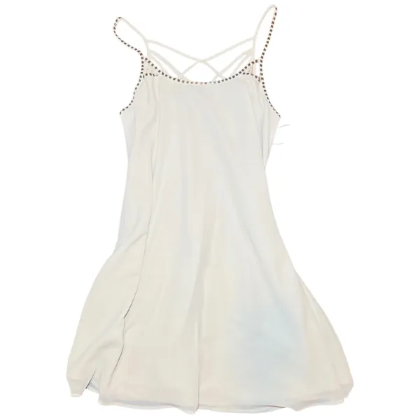 White Beaded Cage Back Mini Dress Womens Size Medium Cream‎ NWT Summer Cocktail - Image 7