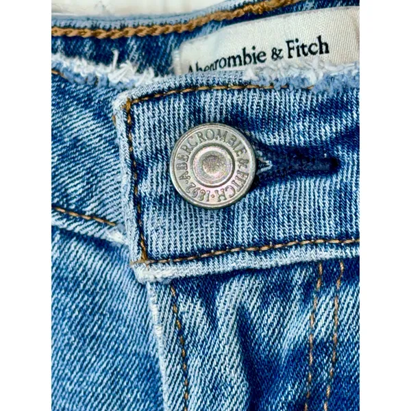 Abercrombie & Fitch Curve Love The Skinny High Rise Blue Denim Jeans Size 28 6 L - Image 5