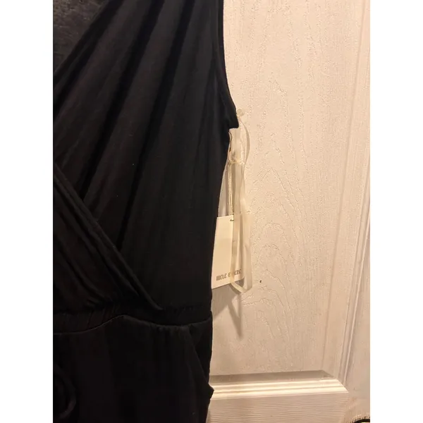 NWT Mele‎ E Pere Womens Black V-Neck Surplice Sleeveless Jumpsuit Size L Travel - Image 5