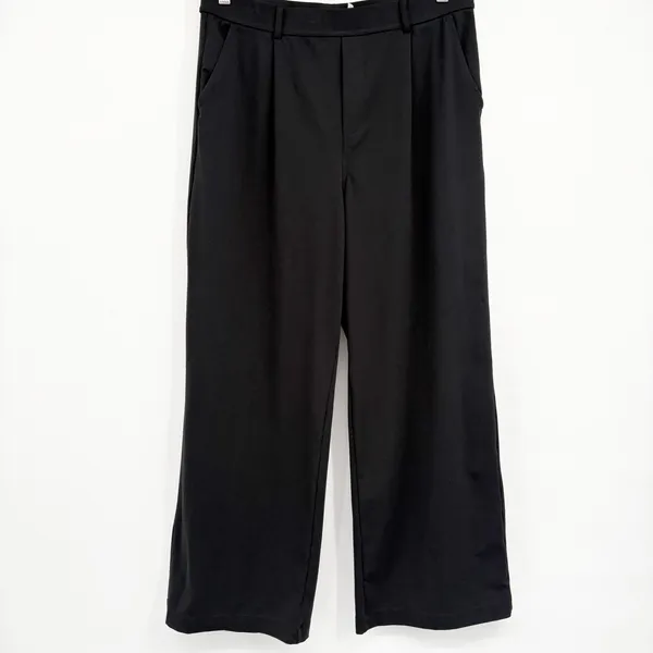 Halara Womens Black Flex High Waist Straight Leg Crepe Work Office Pants Size L - Image 3