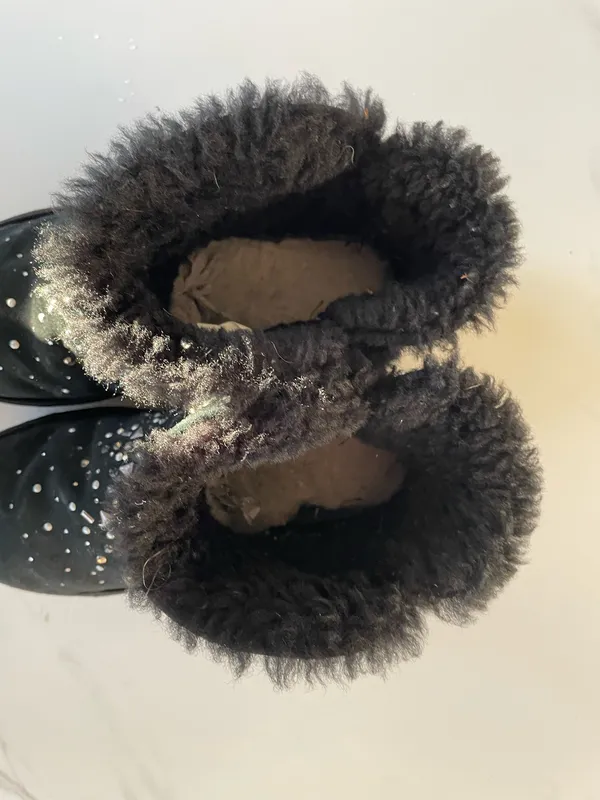 UGG Classic Galaxy Mini Bling Boot Black Suede Womens Size US9 MSRP $180 1103799 - Image 2