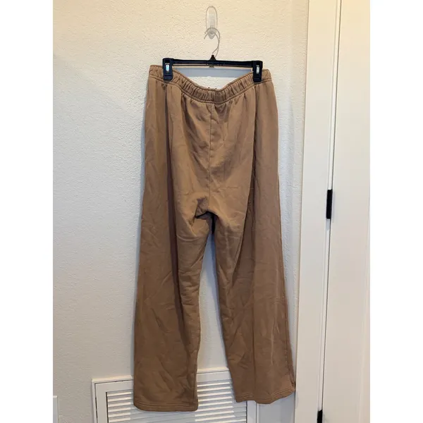 Alo Yoga Accolade Straight Leg Sweatpants Tan Brown Large W0456R - Image 6