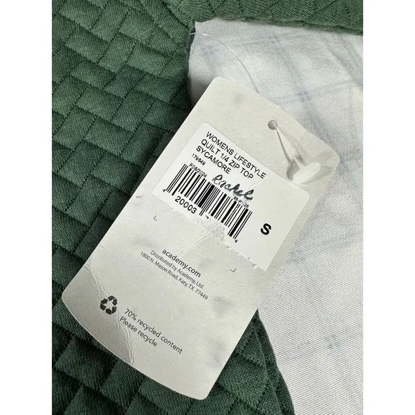 BCG Sycamore Green Quilted 1/4 Zip Pullover - NWT Size S - Image 3