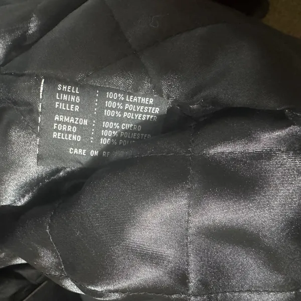 Vintage 90s Jones New York Leather Jacket womens sz L blazer quilted lining - Image 13