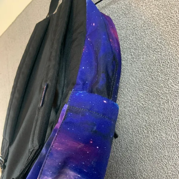 JanSport SuperBreak Backpack Unisex Large Purple Galaxy Nebula Print - Image 7