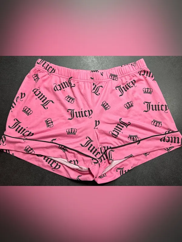 Juicy Couture Women’s Size S All Over Print Crown Button Up Pajamas Set - Image 4
