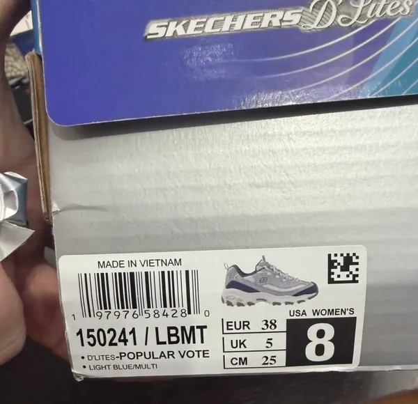 Skechers D'Lites in blue & gray, sneakers size US 8 - Image 7