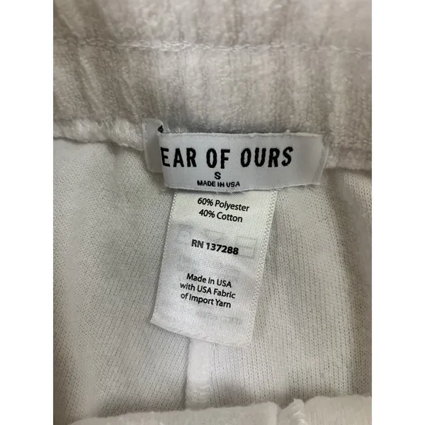 Year of Ours Sweat Shorts Small White Cotton Lounge Casual - Image 3