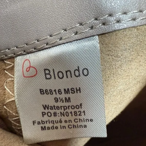 Blondo Natalia Suede Waterproof Ankle Boot Bootie Tan‎ Size 9.5 - Image 4