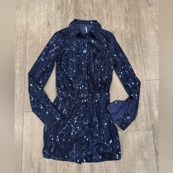 Free People Midnight Sequin Dress - Image 4
