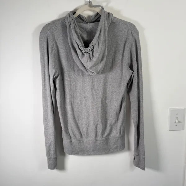 Pact Organic Cotton Full Zip Hoodie Heather Gray Thumbhole Athleisure‎ Womens Sm - Image 6