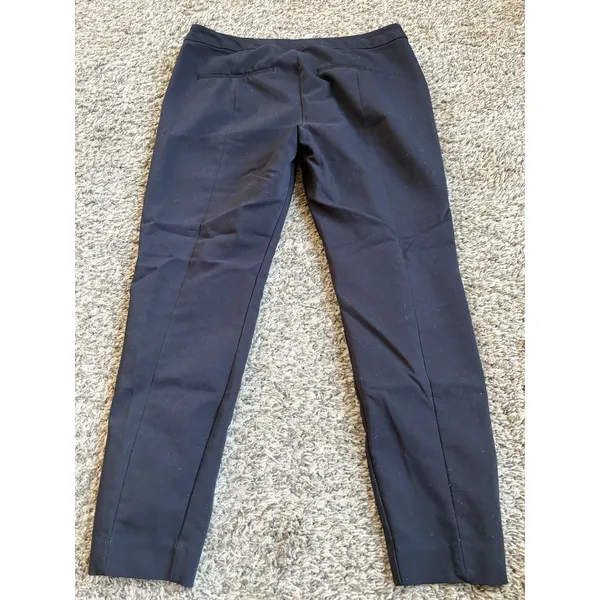Old Navy Women's Black Solid Twill Dress Pants Slim Skinny Stretch Pockets Mid - Image 8