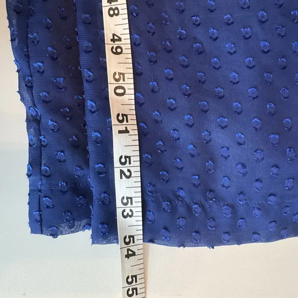 J.Crew Swiss Dot Maxi Dress Blue Spaghetti Strap Flowy Vacation Summer Size 2 - Image 11