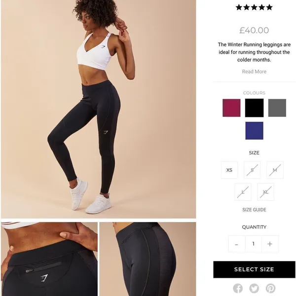 ✨ Gymshark Winter Running Leggings✨ - Image 5