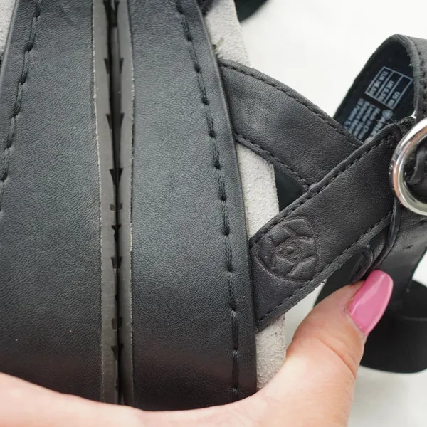 Ariat Black Leather Comfort Sandals Size 8B‎ - Image 7