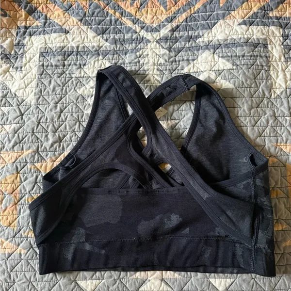 Gymshark Black Adapt Camo Sports Bra - Image 2