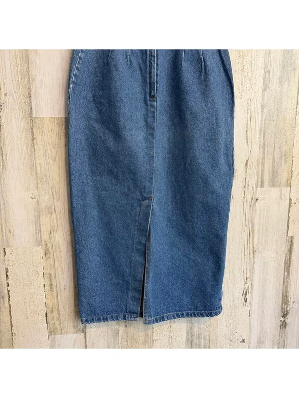 Vintage 90s America America Women's Small Denim Midi Skirt High Waist Skirt - Image 4