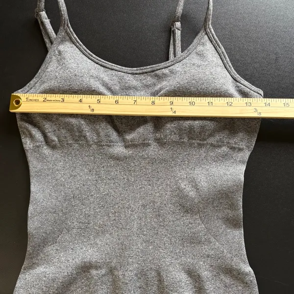 Seamless Womens Slim Fit Yoga Romper M Gray Heathered Slim Fit Modern Bodyshaper - Image 4