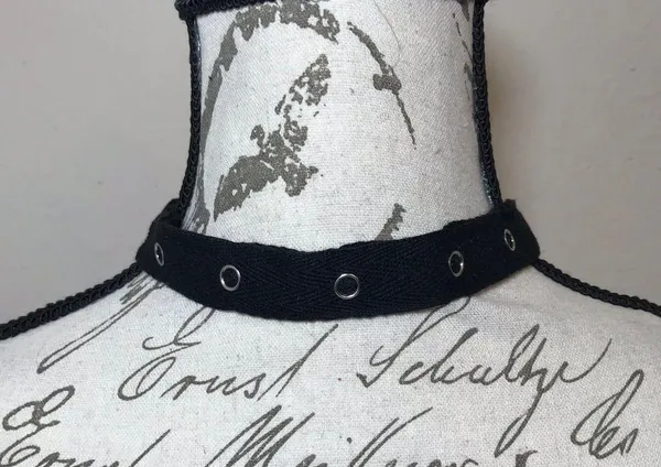 Gothic Black Grommet Punk Chocker New - Image 7