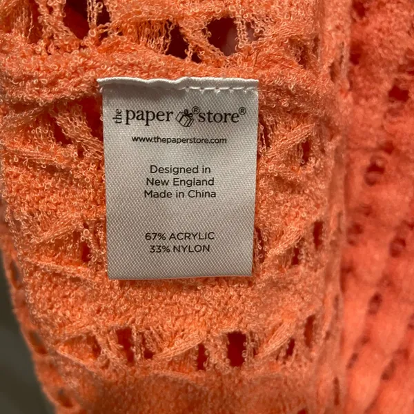 NWT Uncharted Threads Size L Coral Stretchy Knit Crochet Terry Cover Up Dress - Image 9
