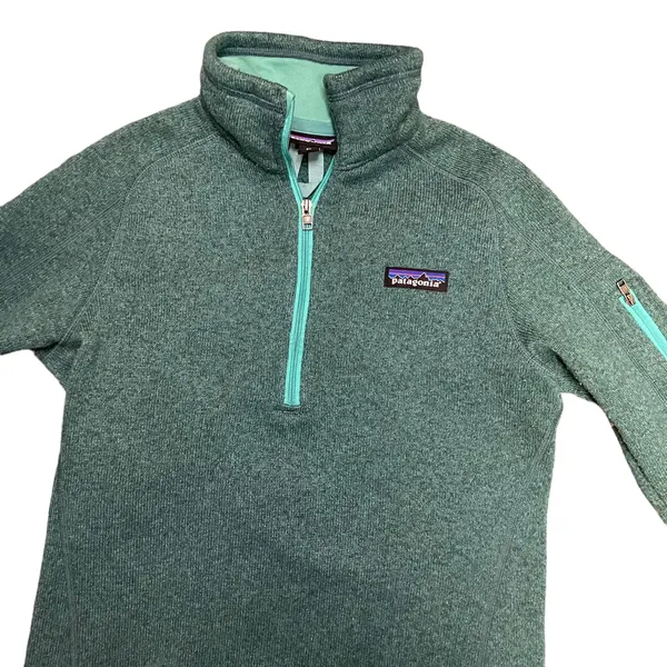 Patagonia XS Womens Better Sweater Quarter Zip Pullover Mogul Blue - Image 2