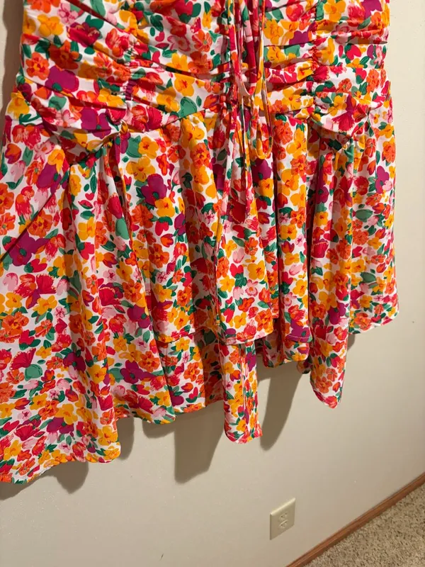 Princess Polly Barrett Mini Dress in Multi Floral - Image 11