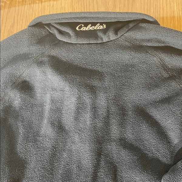 Cabelas Sweater Womens Large Black Fleece Zip Hunting Sweatshirt Jacket Midlayer - Image 6