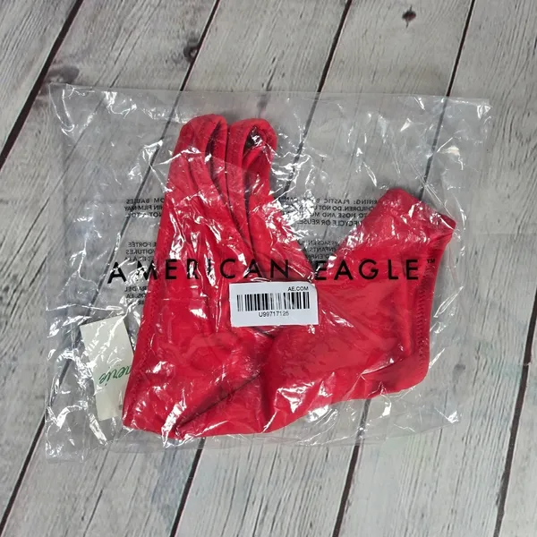Aerie Red OG Cheeky Bikini Bottom Womens Medium NWT Solid‎ Low Rise Swimwear - Image 8