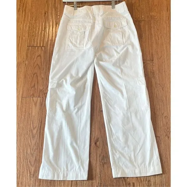 Saks 5th Avenue Threads white cotton cargo pants size 6 - Image 10