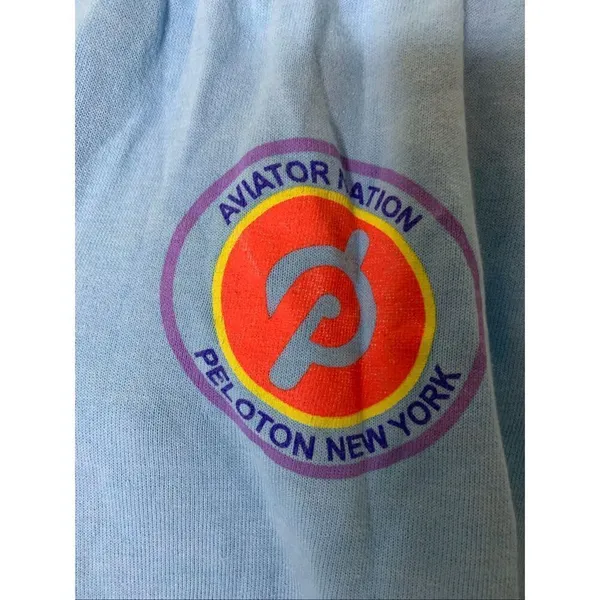 Aviator Nation Peloton New York sweatpants blue women's size XL - Image 3