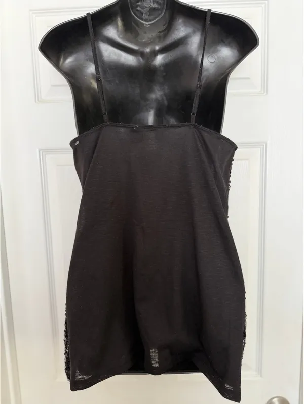 Black sequin camisole top Size M - Image 3