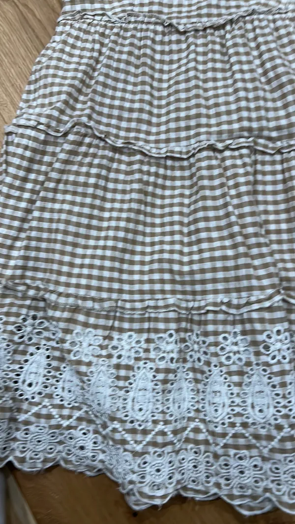 Jessica Simpson summer brown checkered dress - Image 3
