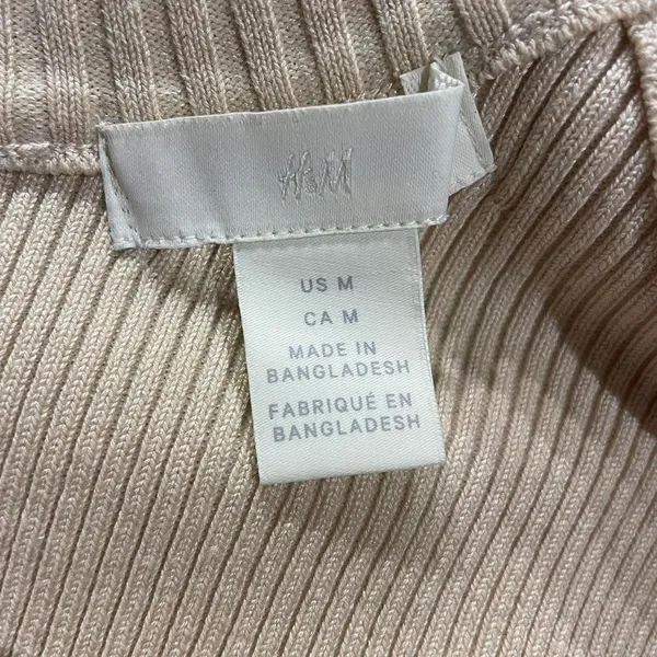 H&M Beige Knitlike Racerback Tank Top - Image 3