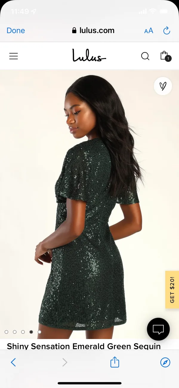Lulus Green Sequin Cocktail Dress - Image 4
