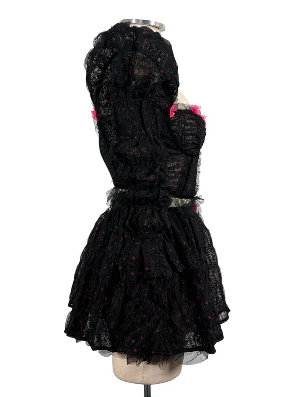 NEW For Love and Lemons romantic gothic coquette corset top mini skirt Set - Image 3
