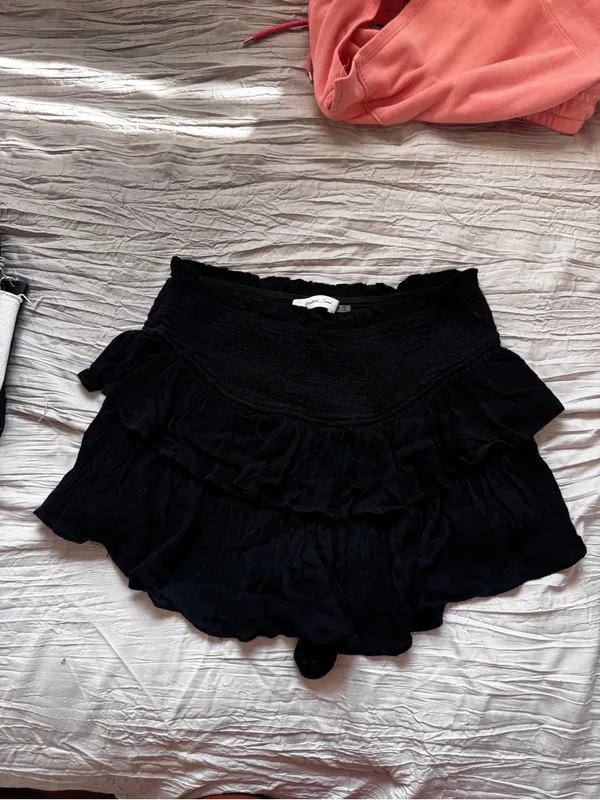 Mustard Seed Black Ruffle High-Waist Skort - Image 5