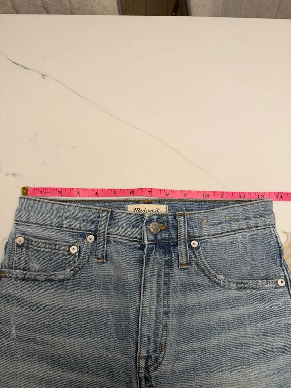 Madewell Women's High-Rise Denim‎ Mid-Length Shorts in Light Wash Size 24 - Image 6