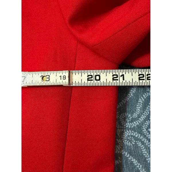 Vtg Pendleton Red Virgin Wool Blazer Jacket 14 Single Button USA Made Academia - Image 6