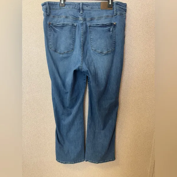 Judy‎ Blue Womens Plus Size 20W stretchy high waisted slim straight blue denim - Image 4