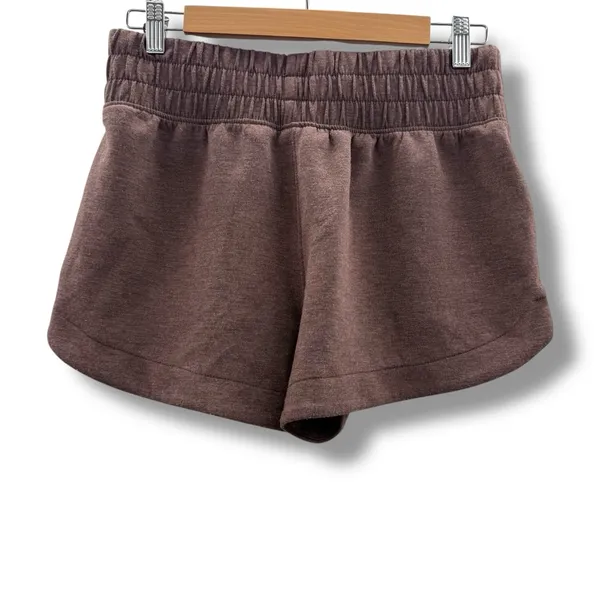 Yogalicious Brown Stretch Waist Scuba Zuri Comfort‎ Athletic Shorts Sz M - Image 2