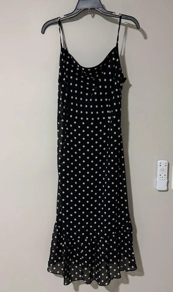 Petal & Pup Francesca Midi Dress Size L Black Polka Dot - Image 5