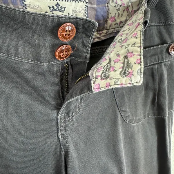 Nori Y2K Womens Brown Stretch Twill Flare Pants Double Button Pocket Size 9 - Image 4