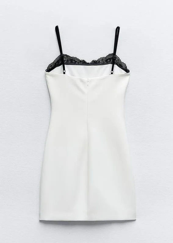 Zara Dress lace mini fitted white wedding party coctail evening bodycon - Image 6