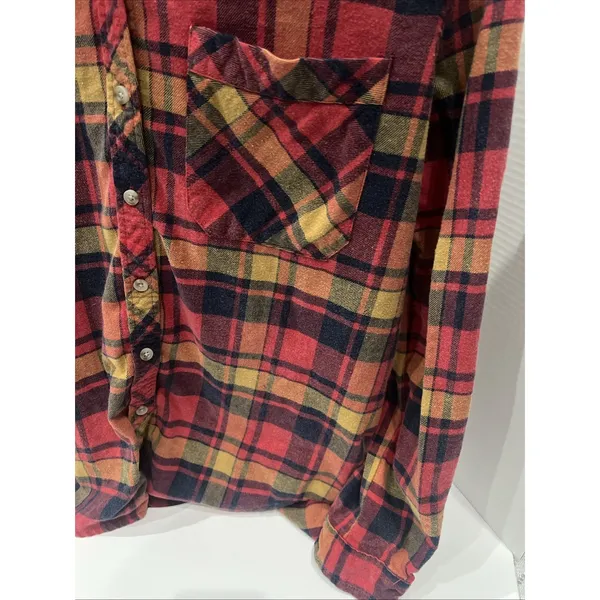 Y2K Vintage Flannel Shirt Womens Plaid BDG  90s Button Down Small - Image 2