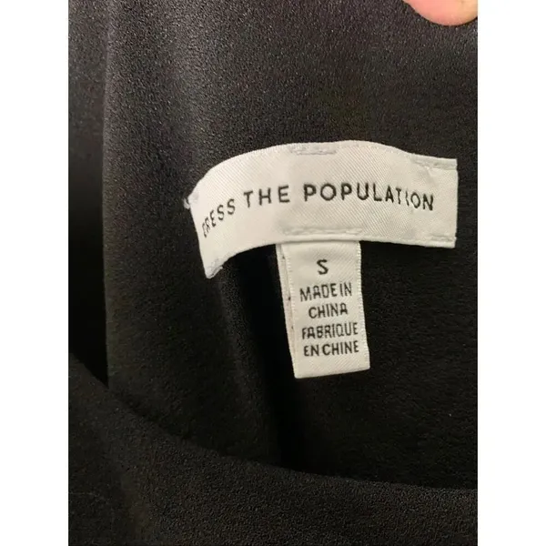 Dress the Population Tiffany One-Shoulder Midi Dress black women's size small - Image 4