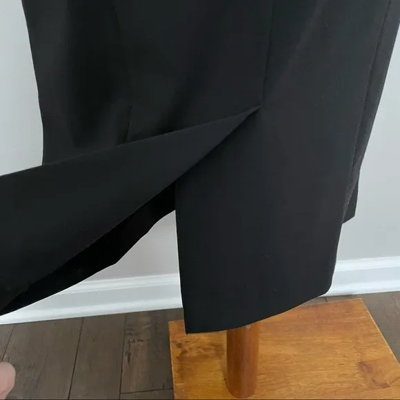 Sharagano Studio Skirt Straight Midi High Waisted Back Split Bet Loops Black - Image 5