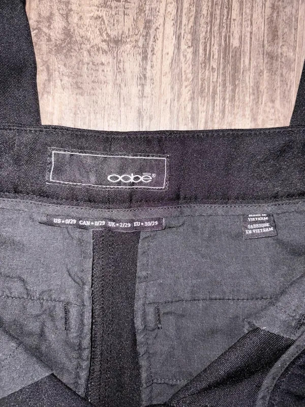 Oobe Chick-fil-A Employee Uniform Pants 0/29 Black Straight Leg Trousers - Image 4
