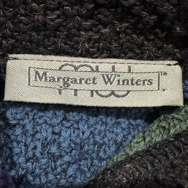 Vintage 90s Colorblock Cotton Knit Vest‎ Indie Artisan Fall Layering - Image 4